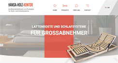 Desktop Screenshot of hansa-holz-kontor.de